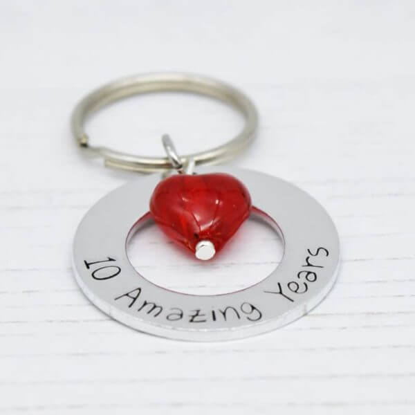 Stamped With Love - 10 Amazing Years Anniversary Keyring