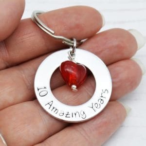 Stamped With Love - 10 Amazing Years Anniversary Keyring