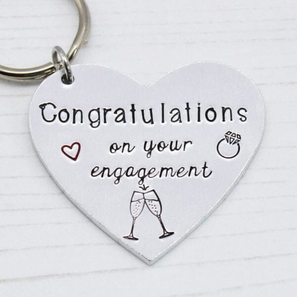 Stamped With Love - Congratulations on Your Engagement Keyring