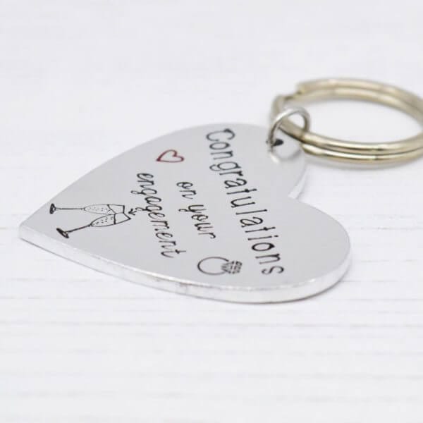 Stamped With Love - Congratulations on Your Engagement Keyring