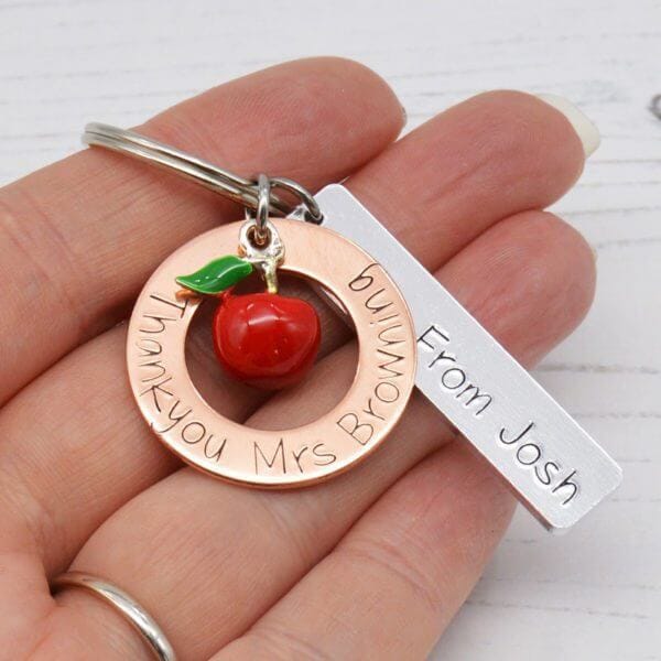 Stamped With Love - Thankyou Teacher Copper Keyring