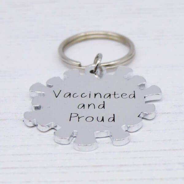 Stamped With Love - Vaccinated and Proud Keyring