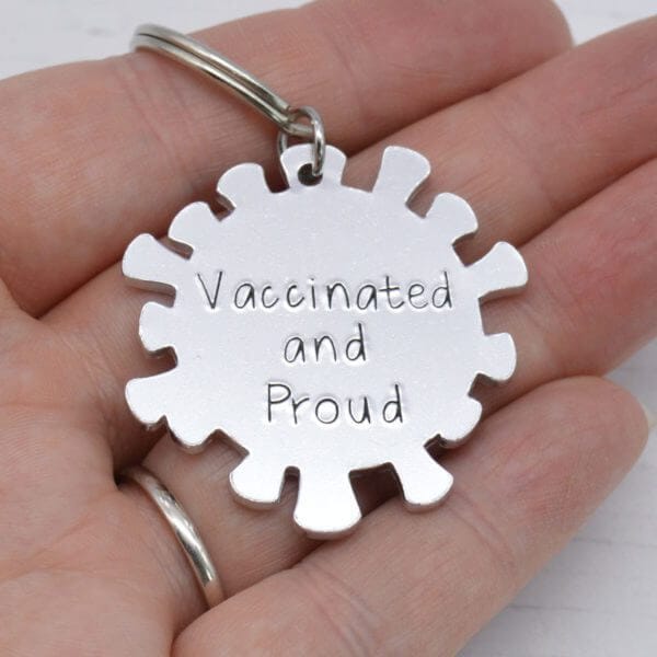 Stamped With Love - Vaccinated and Proud Keyring