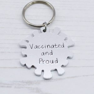 Stamped With Love - Vaccinated and Proud Keyring