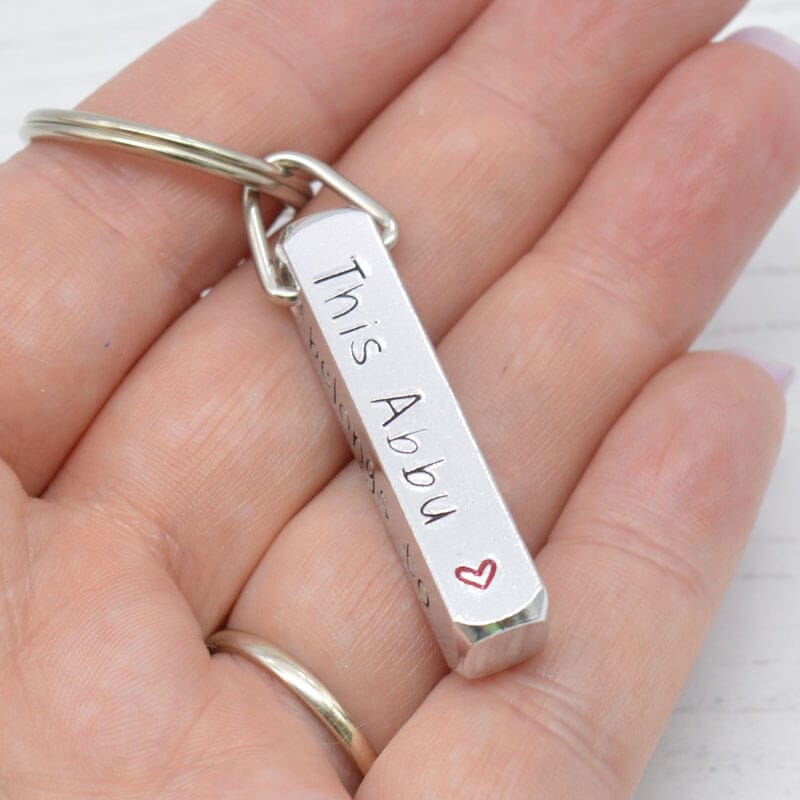 Stamped With Love - This Abbu belongs to Bar Keyring
