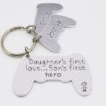 Daughter's First Love... Son's First Hero Keyring
