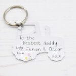 Bestest Daddy Tractor Keyring
