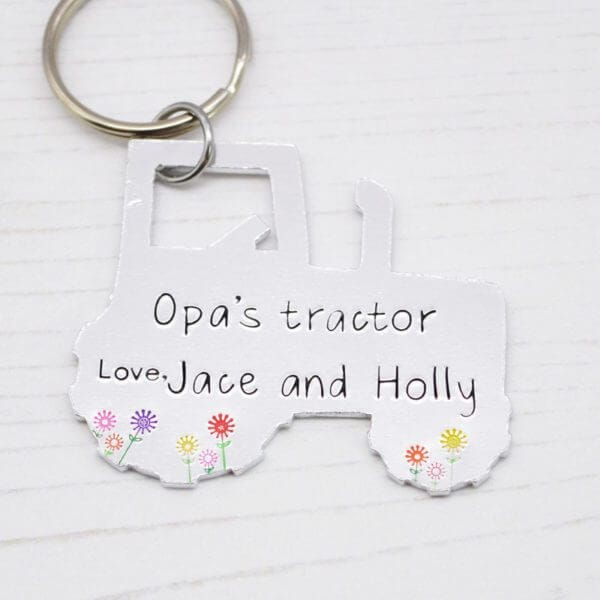 Stamped With Love - Personalised Opa's Tractor Keyring