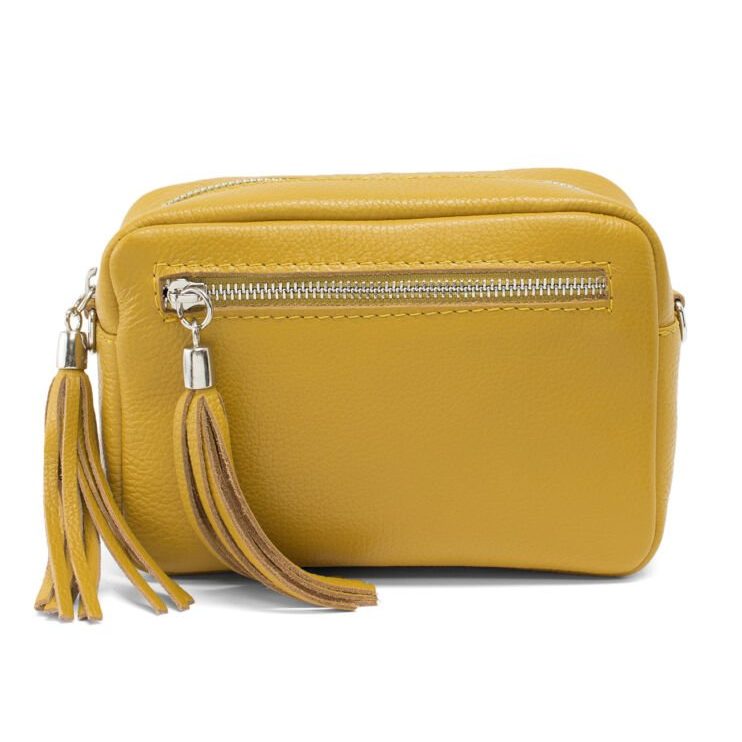 Leather Crossbody Bag Mustard from Number 36