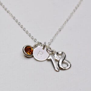 Stamped With Love - Sterling Silver Personalised 18th Birthday Necklace