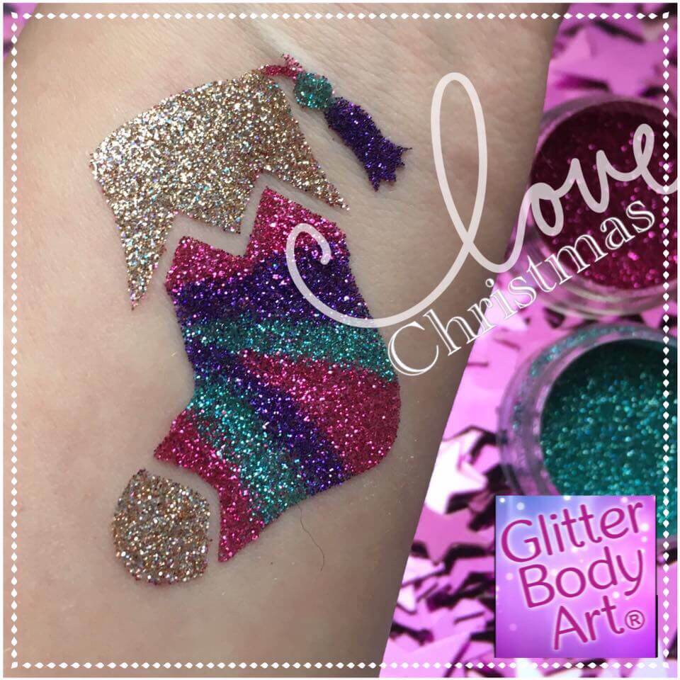 Christmas Glitter Tattoo Kit from Glitter Body Art Ltd
