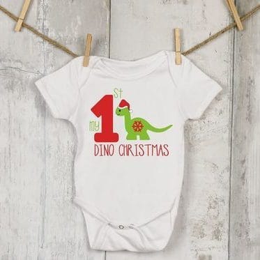 Dino 1st Christmas Vest from Cribbs & Co.
