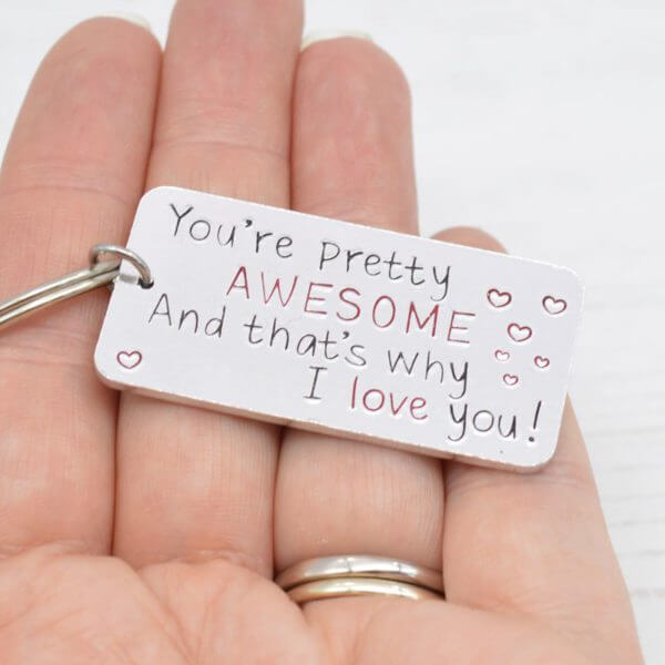 Stamped With Love - You're pretty Awesome Keyring