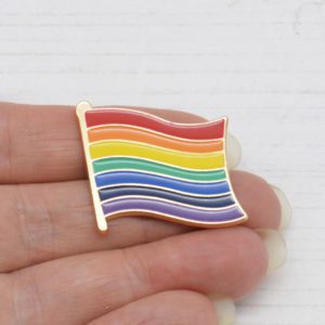 Stamped With Love - Rainbow Flag Enamel Pin