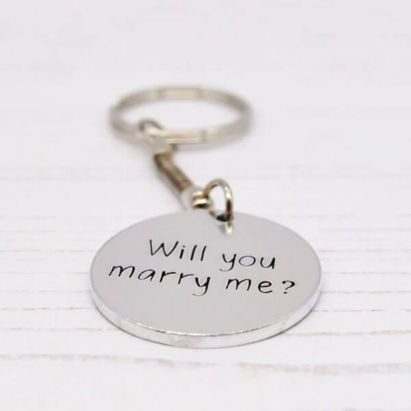 Stamped With Love - Will you marry me? Keyring
