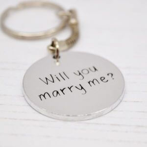 Stamped With Love - Will you marry me? Keyring