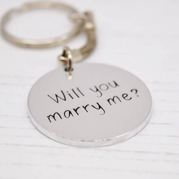 Stamped With Love - Will you marry me? Keyring