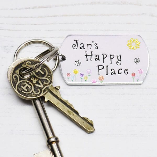 Stamped With Love - Happy Place Keyring