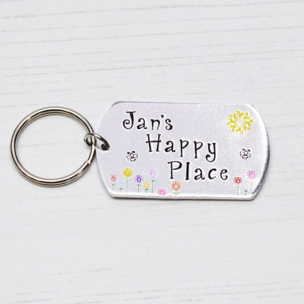 Stamped With Love - Happy Place Keyring