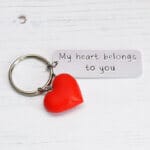 My heart belongs to you (with puffy heart) Keyring