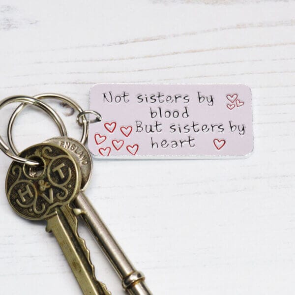 Stamped With Love - Sisters by Heart Keyring