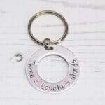 Create Your Own - 3 Lovely Words Washer Keyring