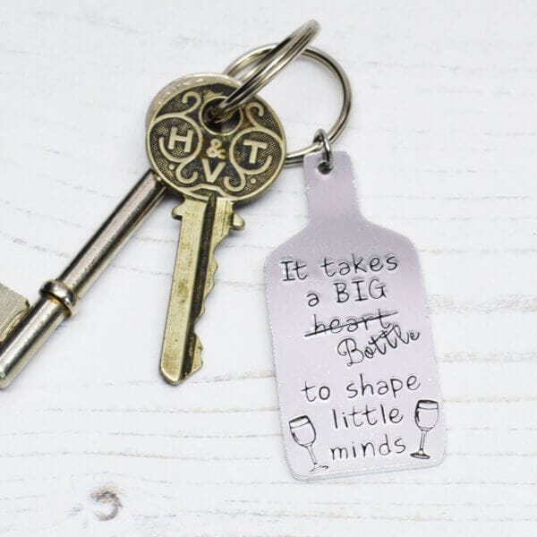 Stamped With Love - Big Bottle to Shape Little Minds Teacher Keyring