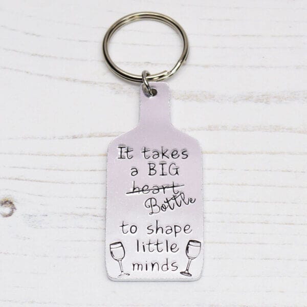 Stamped With Love - Big Bottle to Shape Little Minds Teacher Keyring