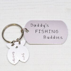 Stamped With Love - Daddy's Fishing Buddies Personalised Keyring