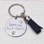 Getting Shit-faced Keyring