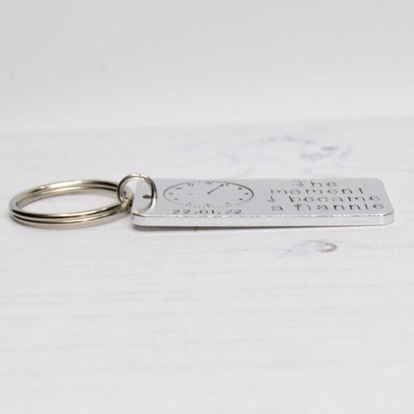 Stamped With Love - Moment I became a Nannie Keyring