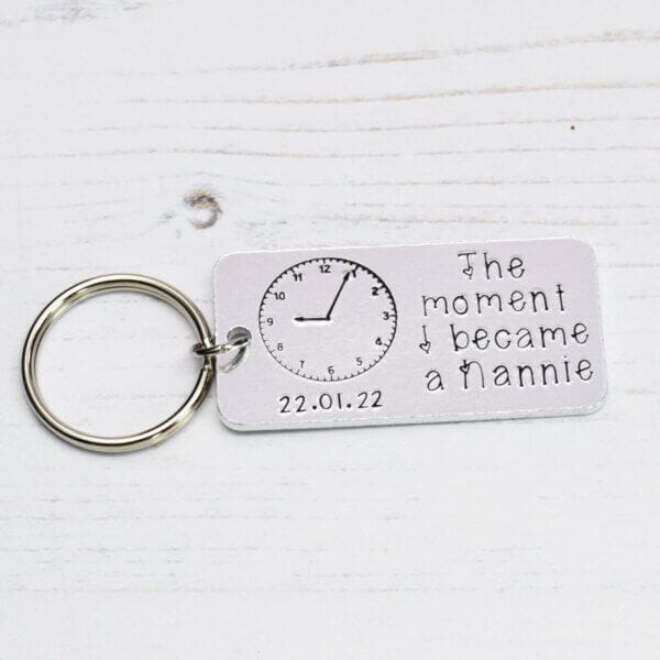 Stamped With Love - Moment I became a Nannie Keyring