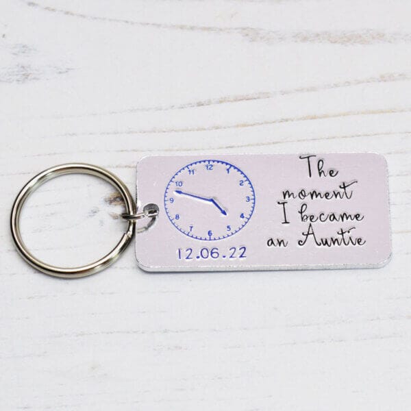 Stamped With Love - The Moment I became an Auntie Keyring