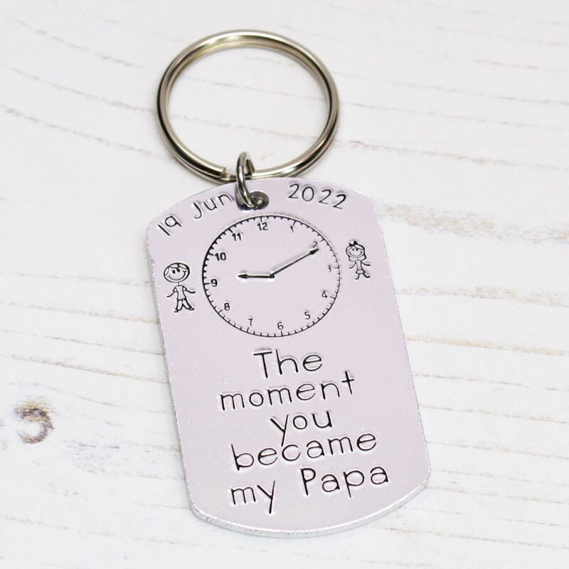 Stamped With Love - Moment you became my Papa Keyring