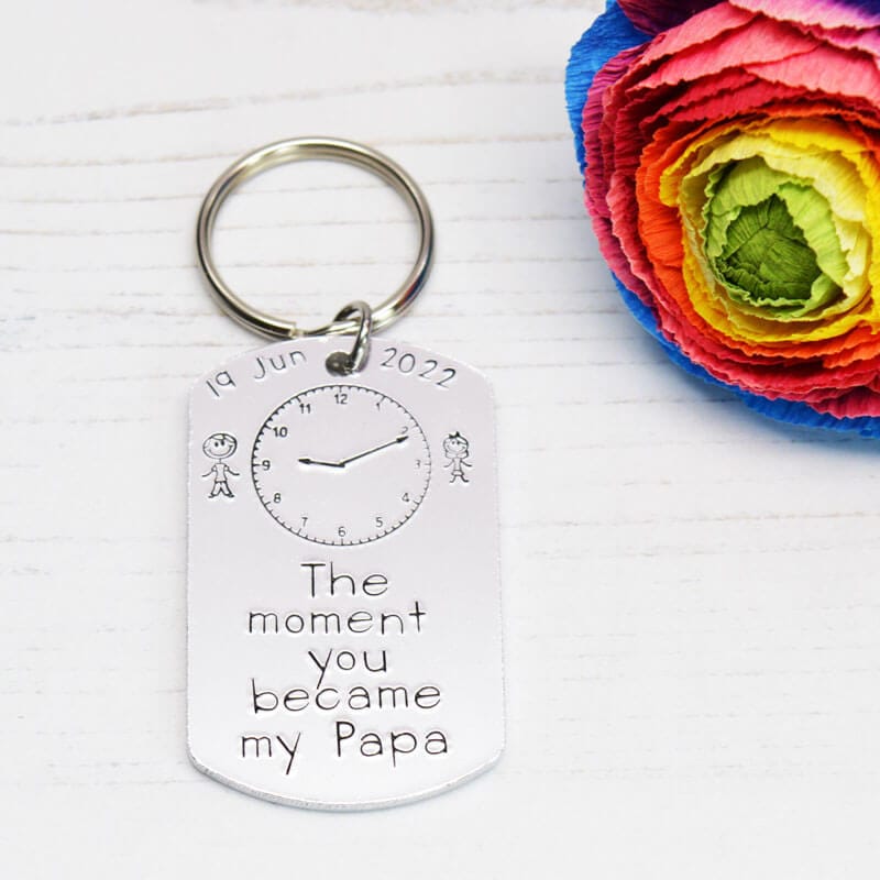 Stamped With Love - Moment you became my Papa Keyring