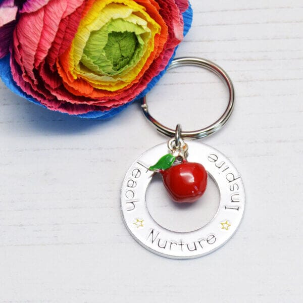Stamped With Love - Teach Nurture Inspire Keyring