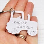 Tractor Wanker Keyring