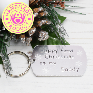 Stamped With Love - Happy first Christmas as my Daddy Keyring