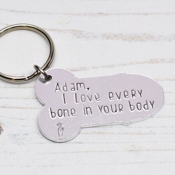 Stamped With Love - I love every bone in your body Keyring