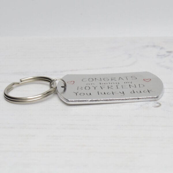 Stamped With Love - Congrats on being my Boyfriend Keyring