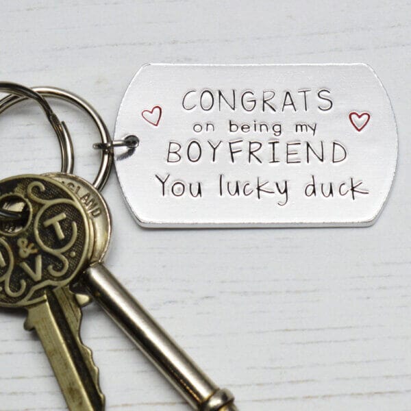 Stamped With Love - Congrats on being my Boyfriend Keyring