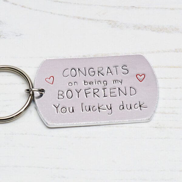 Stamped With Love - Congrats on being my Boyfriend Keyring