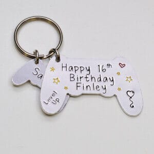 Stamped With Love - Gamer Birthday Personalised Keyring