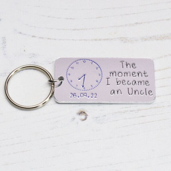 Stamped With Love - Moment I became an Uncle Keyring