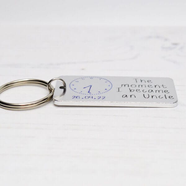 Stamped With Love - Moment I became an Uncle Keyring