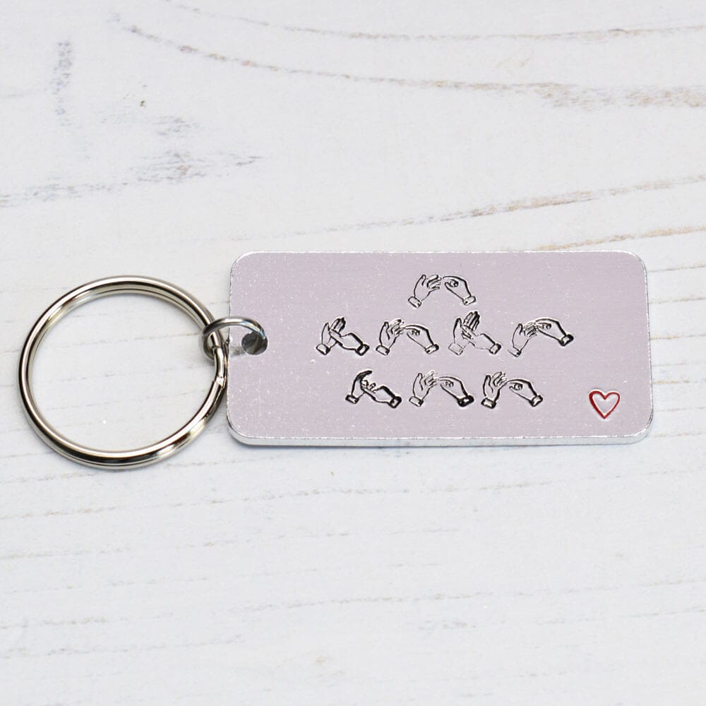 Stamped With Love - BSL I Love You Keyring