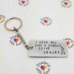 Zombie Loves Brains Keyring