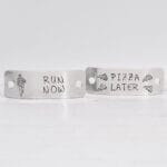Run Now, Pizza Later Funny Shoe Tags