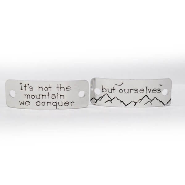 Stamped With Love - Not the mountains we conquer Trainer Tags