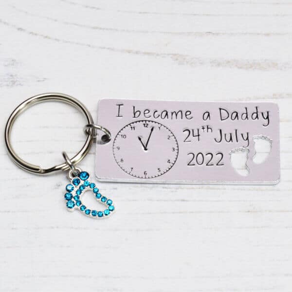 Stamped With Love - I became a Daddy Keyring